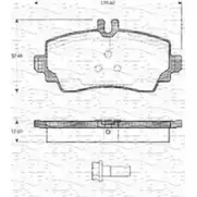 Тормозные колодки, дисковые, комплект MAGNETI MARELLI 1036711 BP1041 363702161041 230 70