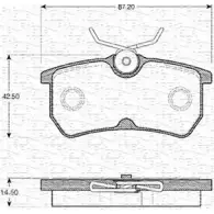 Тормозные колодки, дисковые, комплект MAGNETI MARELLI 23353 2 3064 Ford Focus 1 Хэтчбек 1.6 16V 100 л.с. 1998 – 2004 363702161050