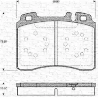 Тормозные колодки, дисковые, комплект MAGNETI MARELLI Mercedes CLK (C208) 1 Купе 4.3 430 (2070) 279 л.с. 1998 – 2002 363702161076 21 153 BP1076