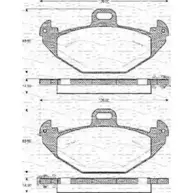Тормозные колодки, дисковые, комплект MAGNETI MARELLI 21965 363702161086 1036745 2 1964
