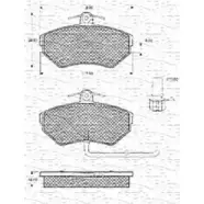 Тормозные колодки, дисковые, комплект MAGNETI MARELLI 363702161090 HK7VL Audi A4 (B5) 1 Универсал BP1 090
