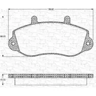 Тормозные колодки, дисковые, комплект MAGNETI MARELLI BP 1101 1036756 363702161101 QJ60UO5