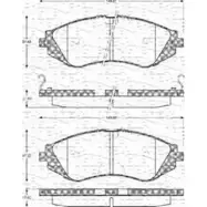 Тормозные колодки, дисковые, комплект MAGNETI MARELLI 1036777 23236 363702161128 232 34