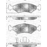 Тормозные колодки, дисковые, комплект MAGNETI MARELLI 1036792 B P1145 6RK4SB 363702161145