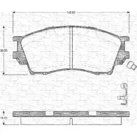 Тормозные колодки, дисковые, комплект MAGNETI MARELLI BP1146 1036793 21 571 363702161146