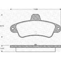 Тормозные колодки, дисковые, комплект MAGNETI MARELLI BP1148 363702161148 Ford Mondeo 1 (FD, BNP) Универсал 1.6 i 16V 88 л.с. 1994 – 1996 2 1586