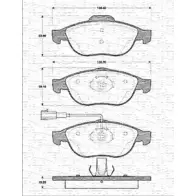 Тормозные колодки, дисковые, комплект MAGNETI MARELLI 2 3141 BP1159 363702161159 1036803