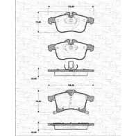 Тормозные колодки, дисковые, комплект MAGNETI MARELLI BP 1172 363702161172 7TE8SH Opel Meriva (A) 1 2003 – 2010