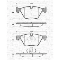 Тормозные колодки, дисковые, комплект MAGNETI MARELLI Bmw 5 (E61) 5 Универсал 2.5 525 i 192 л.с. 2004 – 2010 363702161175 BP1175 2399 6