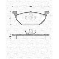 Тормозные колодки, дисковые, комплект MAGNETI MARELLI WTZFJG 363702161201 1036840 BP1 201