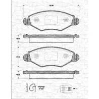 Тормозные колодки, дисковые, комплект MAGNETI MARELLI BP1 204 363702161204 1036842 KL7CT