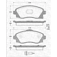 Тормозные колодки, дисковые, комплект MAGNETI MARELLI AUMPTMJ Opel Meriva (A) 1 2003 – 2010 363702161219 B P1219