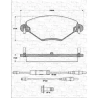 Тормозные колодки, дисковые, комплект MAGNETI MARELLI Citroen C5 1 (DE, PF3) Универсал 2.0 HDi (DERHSB. DERHSE) 107 л.с. 2001 – 2004 363702161225 B P1225 TDUAA