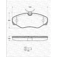 Тормозные колодки, дисковые, комплект MAGNETI MARELLI BP122 7 1036862 363702161227 EYCPQUN