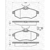 Тормозные колодки, дисковые, комплект MAGNETI MARELLI Citroen C3 1 (FC, PF1) Хэтчбек 1.4 i Bivalent 73 л.с. 2002 – 2025 363702161238 33JIYD BP12 38