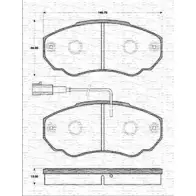 Тормозные колодки, дисковые, комплект MAGNETI MARELLI 1036874 363702161241 NREWZ BP1 241