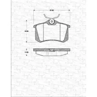 Тормозные колодки, дисковые, комплект MAGNETI MARELLI WX9Y0TN BP1 256 Audi A3 (8L1) 1 Хэтчбек 1.8 S3 Quattro 210 л.с. 1999 – 2002 363702161256