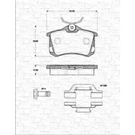 Тормозные колодки, дисковые, комплект MAGNETI MARELLI B P1258 363702161258 F1ZOI 1036889