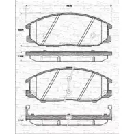 Тормозные колодки, дисковые, комплект MAGNETI MARELLI Hyundai Santa Fe 363702161288 B P1288 9AOZY3T