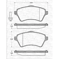 Тормозные колодки, дисковые, комплект MAGNETI MARELLI 363702161292 1036917 BP1292 2361 5