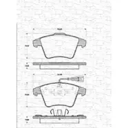 Тормозные колодки, дисковые, комплект MAGNETI MARELLI WJFQA Volkswagen Caravelle (T5, 7H) 5 Автобус 3.2 V6 235 л.с. 363702161392 BP139 2