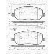 Тормозные колодки, дисковые, комплект MAGNETI MARELLI 363702161436 20 261 BP1436 1036988