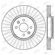 Тормозной диск JURID 562410J 562410j Renault Scenic 2 (JM) 2003 – 2009 5624 10