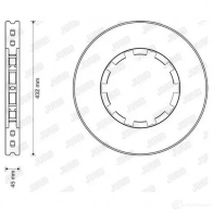 Тормозной диск JURID 569157j Bmw 1 (F20, F21) 2 2010 – 2018 5691 57 569157J