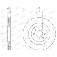 Тормозной диск JURID F SDYT75 563276jc 1437555094 - Изображение 2