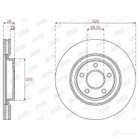 Тормозной диск JURID 1438340074 563277jc1 4SKF Q0A - Изображение 2