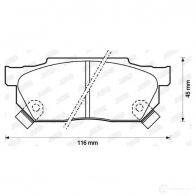 Тормозные колодки, комплект JURID 572238j 571191 2 0959 572238 - Изображение 2
