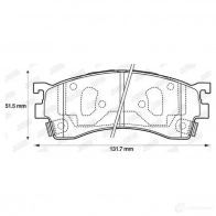 Тормозные колодки, комплект JURID 572434j Mazda Premacy (CP) 1 Минивэн 1.9 100 л.с. 1999 – 2005 57 2434 XLAZF9