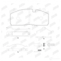 Тормозные колодки, комплект JURID AGXPL 2927 4 567068 2927404420