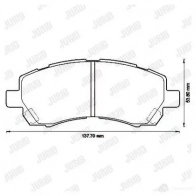 Тормозные колодки, комплект JURID 23 620 572516j 572516 571395 - Изображение 2