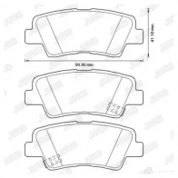Тормозные колодки, комплект JURID 571522 MPZ0VC8 5 72629 572629j - Изображение 2