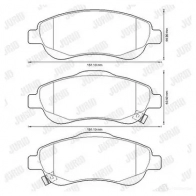 Тормозные колодки, комплект JURID 572605jc RV1 ZB2 3306437220507 Honda CR-V 3 (RE) Кроссовер 2.4 i VTEC 4WD (RE7) 166 л.с. 2009 – 2025