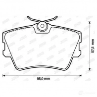 Тормозные колодки, комплект JURID 5718 75 571875j Volkswagen Transporter (T4) 4 Грузовик 7EK1ADI