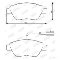 Тормозные колодки, комплект JURID 573164j 571782 Z71E6L 573 164 - Изображение 2
