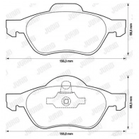 Тормозные колодки, комплект JURID 24710 24 709 Renault Laguna (KT) 3 Универсал 2.0 dCi GT (KT11. KT1E. KT1N) 178 л.с. 2008 – 2015 573243j