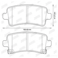 Тормозные колодки, комплект JURID Opel Insignia (A) 1 Седан 2.8 V6 Turbo OPC 4x4 (69) 325 л.с. 2009 – 2017 3306437231299 1G LOK 573313jc