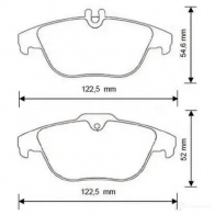 Тормозные колодки, комплект JURID 573248jas 24 253 24254 Mercedes E-Class (A207) 4 Кабриолет 3.0 E 350 CDI 265 л.с. 2011 – 2024