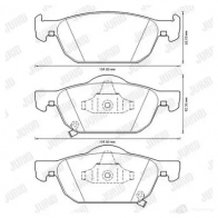 Тормозные колодки, комплект JURID 57 2624 572624j SWTSNR Honda Civic 8 (FD, FA) Седан 1.6 12 125 л.с. 2012 – 2024