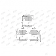 Тормозные колодки, комплект JURID Fiat Panda (312, 519) 3 Хэтчбек 1.3 D Multijet 75 л.с. 2012 – 2025 573427J 573427j 236 01