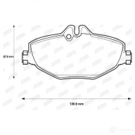 Тормозные колодки, комплект JURID 573091j 237 43 Mercedes CLS (C219) 1 Купе 3.0 CLS 320 CDI 211 л.с. 2005 – 2010 573091