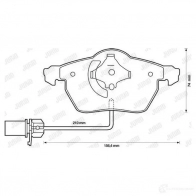 Тормозные колодки, комплект JURID 573037 573037j 23 018 Audi A6 (C6) 3 Седан 2.0 Tdi 163 л.с. 2009 – 2011