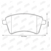 Тормозные колодки, комплект JURID XW NX20N 3306437220798 Mercedes Citan (W415) 1 Фургон 573284jc