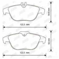 Тормозные колодки, комплект JURID Mercedes E-Class (A207) 4 Кабриолет 3.0 E 350 CDI 265 л.с. 2011 – 2024 3306437190879 573248jc 938 SLG