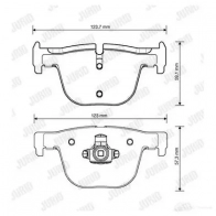 Тормозные колодки, комплект JURID 573293j 57329 3 B7QQO2 571993 - Изображение 2