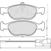 Тормозные колодки, дисковые, комплект MAGNETI MARELLI 21929 Fiat Marea (185) 1 Универсал 1.9 JTD 110 (185BxT1A) 110 л.с. 2000 – 2002 2 1927 430216170342
