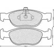 Тормозные колодки дисковые, комплект MAGNETI MARELLI 2 1928 Fiat Punto (188) 2 Хэтчбек 1.3 JTD 16V 70 л.с. 2003 – 2012 BPQ1164 430216171164